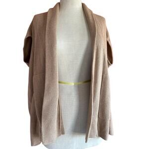 Womens Cardigan Size XS Tan Pockets Casual Western Summer Outdoor Hiking Camping